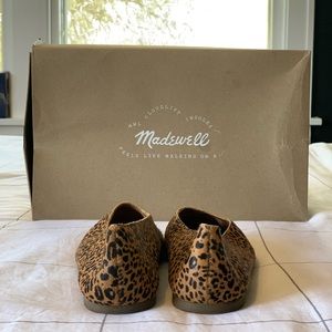 Madewell The Cory Flat Slip On in Leopard Calf Hair Desert Dune Multi Sz 8